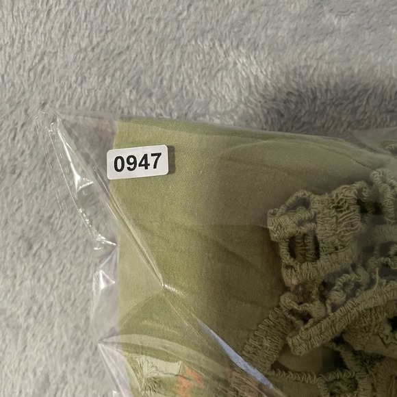 Boho Crochet Lace Tunic Top Green Bell Sleeve Scoop Neck Blouse Boho Hippie - Picture 4 of 7